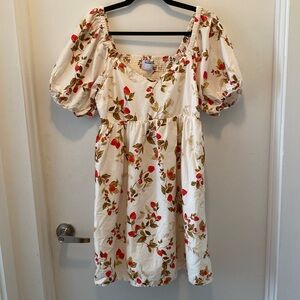 Strawberry-Patterned Summer Dress